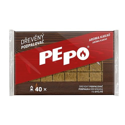 Podpaľovač PE-PO®, drevený, 40 podpalov NEW